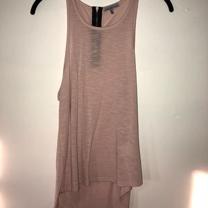 Pink High-Low Tank Top